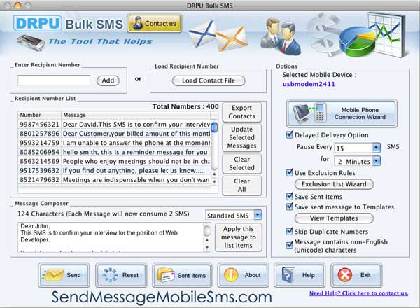 Mac Bulk SMS Software 8.2.1.0 full